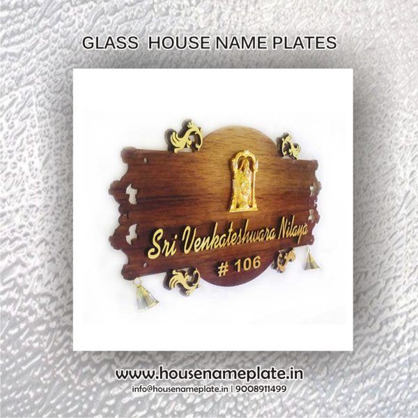 glass effect name plates for house