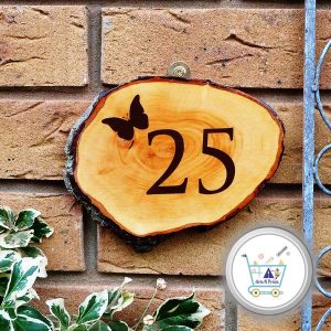 Wooden room number plates